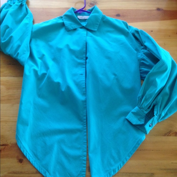 Vintage Claudine Beuche Cropped Front-Tie Button Up Top - Picture 2 of 8